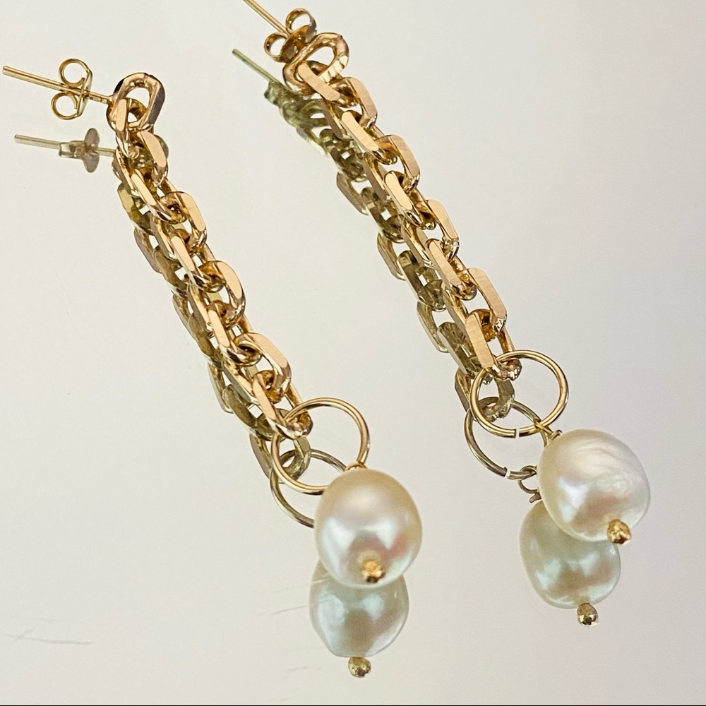Gold Paper Clip Earrings